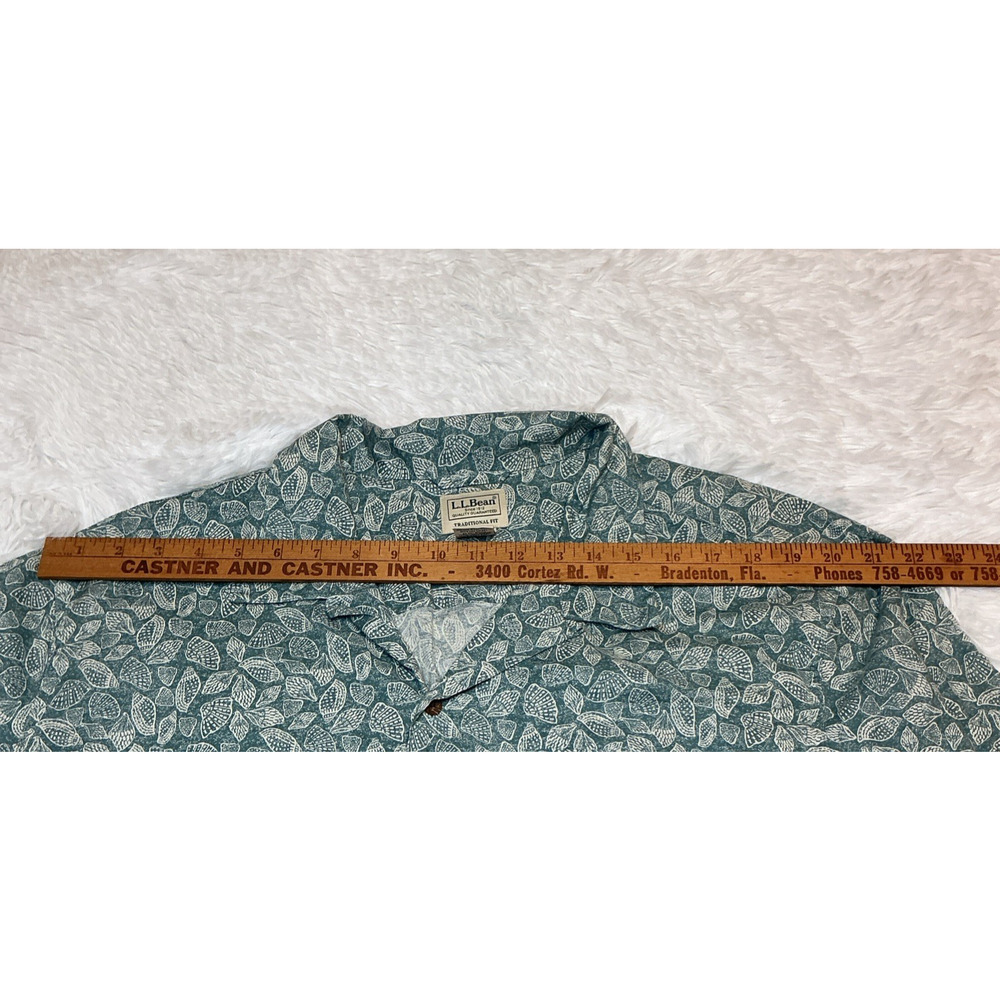 LL Bean Traditional Fit Men’s Xl Reg Button Down Short Sleeve 100% Cotton Shirt - Picture 2 of 8